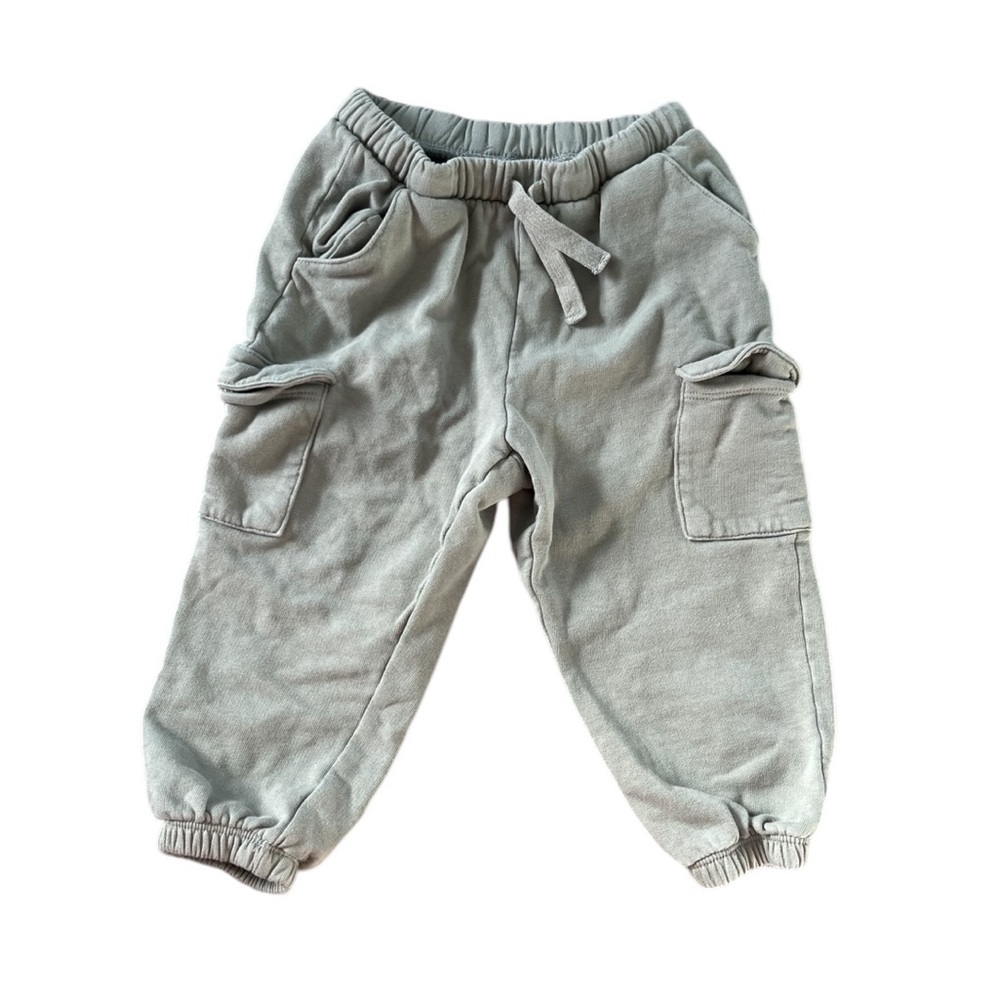 H&M Kids 2T Green Cargo Jogger Sweat Pants